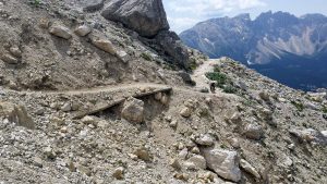 Der Hirzelsteig in den Dolomiten